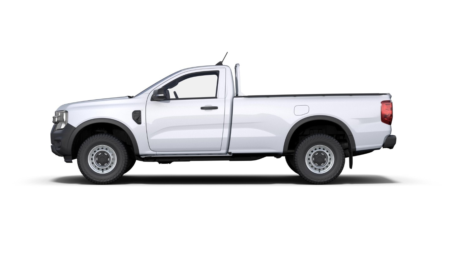 All-New Ford Ranger Regular Cab in white side view